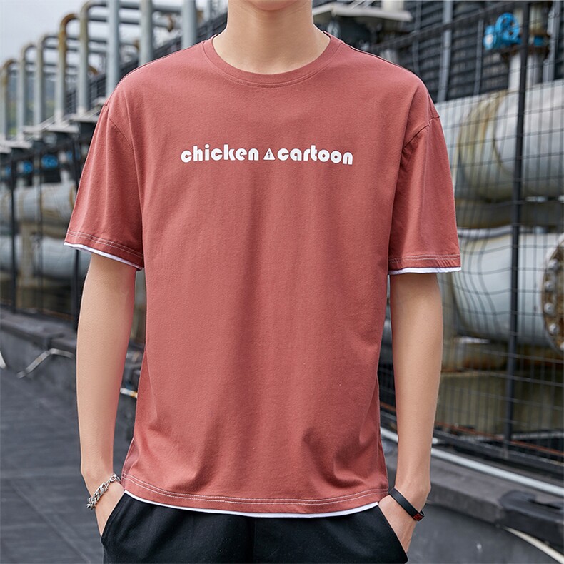 夏季新款男韩版短袖T恤潮流上衣服潮牌半截袖打底衫体恤T602,男装T恤,星座509