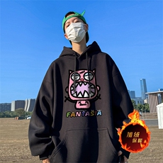 500克重磅秋冬美式加绒加厚卫衣外套DL1539常规特P35绒特P40，男装卫衣，电商A486