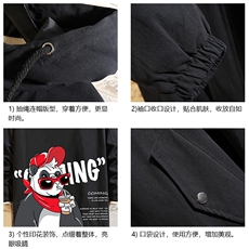 JK41218-P85加棉款-P115纯棉连帽夹克男士大码工装夹克男砖墙，男装夹克，电商A040A