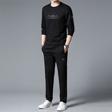 S3085-2钱塘2020-2中青年男士春秋新款时尚休闲简约卫衣套装P127，男装休闲套装，钱塘207-2