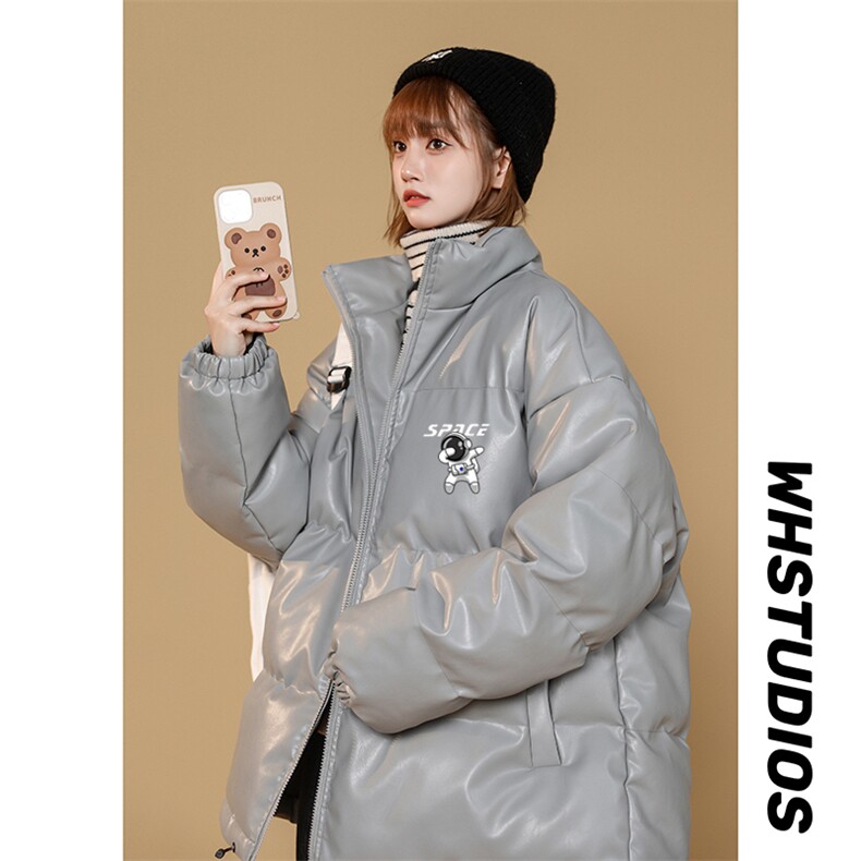2025冬季新款加厚款PU皮棉服情侣棉袄超XZ102A-4-5139-P115图片