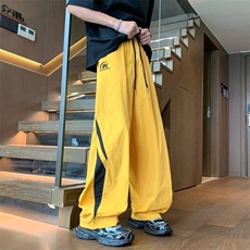 多巴胺撞色休闲运动裤男夏季新款松速干美式直筒伞兵裤MK222P37，女装休闲裤，星座1013-5