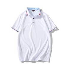 白底平铺大码跨境外贸多色男女学生班服情侣装polo衫彩领T恤合集，男装Polo衫，星座115A(原星座507）