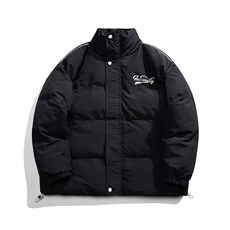 白底新款冬季时尚百搭宽松加绒棉服外套MY1351特批P85控138，男装棉衣，电商A247-1