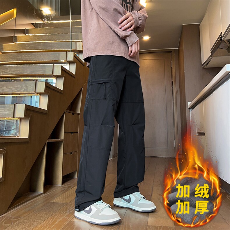 春秋季工装裤男大码户外运动裤多口袋宽松直筒男士休闲裤1230加绒,男装工装外套,星座1706
