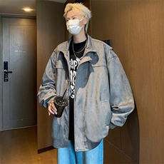 麂皮绒秋季青春流行男夹克文艺潮外套CJ55P65，男装夹克，星座1116-2