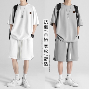 夏季薄款冰丝百搭休闲冰丝套装时尚穿搭个性潮流  TZ15-特批68图片