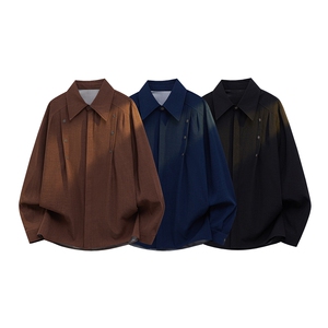 M-5XL CS71096-P38特 控78 新款长袖老钱风简约衬衫，男装衬衫，电商D232