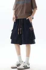 8XL-M民族风拼接工装短裤男夏季新款风中式五分裤子DK26003p45，男装休闲裤，电商B312
