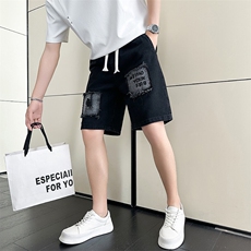 301A-1DK16P58控78店主风社会小伙男士水洗五分牛仔裤，男装牛仔裤，星座301A-1