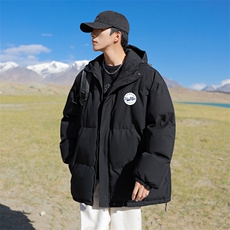 现货抖音得物可供视频三防加厚羽绒连帽棉衣外套面包棉服85527，男装棉衣，电商A486
