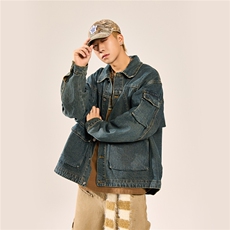 24款水洗牛仔工装情侣牛仔夹克N11/P98，男装夹克，星座202