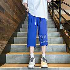 冰丝七分裤男大码速干短裤男五分裤港风风格QK72302-P25，男装休闲裤，电商A040