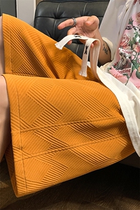 夏肌理感华夫格短裤男美式高街宽松休闲五分裤子XZ514-2-1526-P38图片