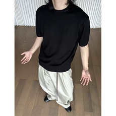 现货针织衫短袖老钱风小领口短袖T2516-P35，男装T恤，星座1212