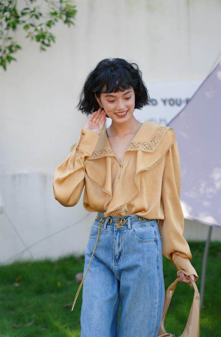 绝绝子～仙气质感醋酸衬衫，女装衬衫，GN