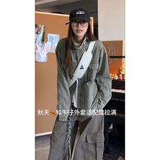 工装文艺街头复古上衣韩版潮流时尚拼接感牛仔外套HY857P70，男装工装外套，电商A102B