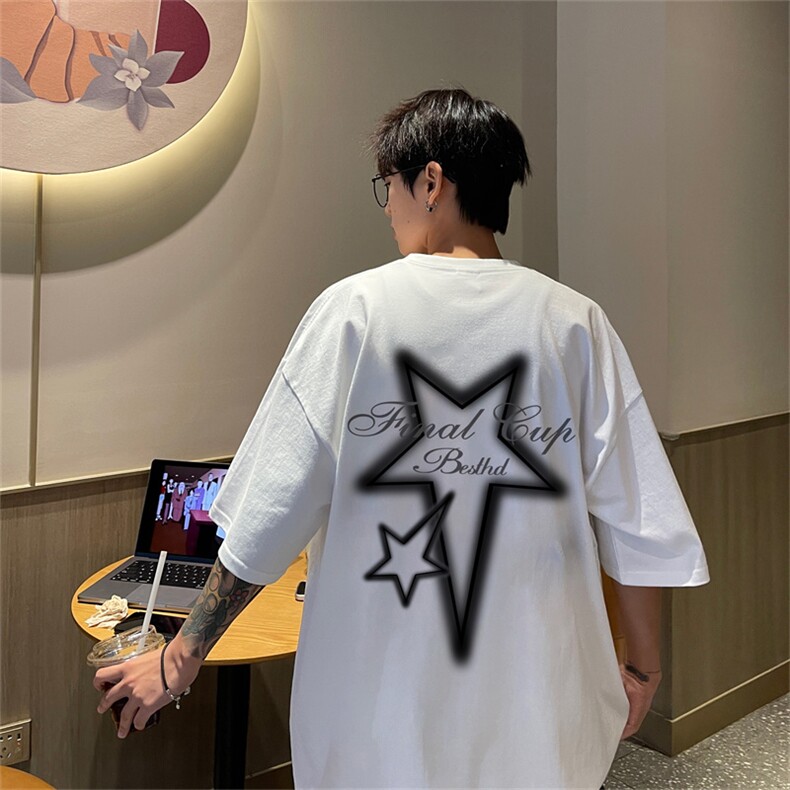特P19控38  230g重磅纯棉港风短袖t恤男DT3132图片