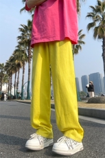 8XL-M特大码高级垂坠感休闲裤男薄款冰丝裤宽松直筒拖地裤K964P48，男装休闲裤，电商D206-1