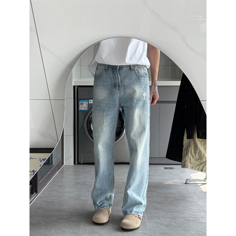 【高质量档口现货特45量大可谈】男破洞裂纹牛仔裤XZ610A-N33025,男装牛仔裤,星座610A