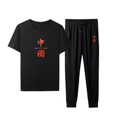 夏季T恤男运动套装短袖套装男夏装衣服男套装潮流休闲男士休闲t恤，男装休闲套装，电商B212（原钱塘6029）
