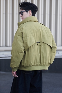 M-3XL B353 9501 P245 90白鸭绒绿色立领冬羽绒服 80-109g图片