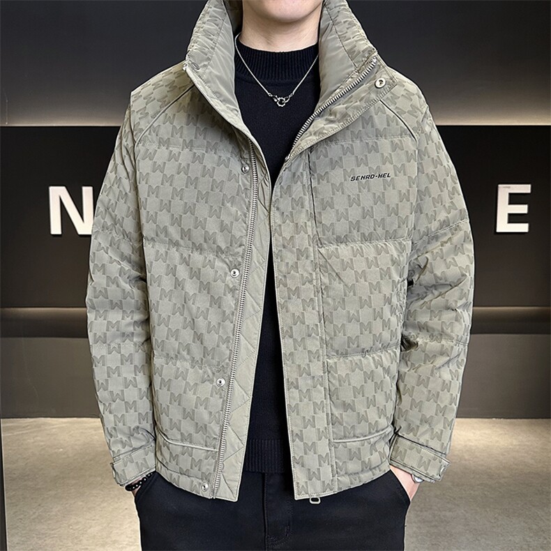A225标50绒冬季新款男士立领时尚潮流白鸭绒羽绒服夹克2289P160,男装夹克,电商A225