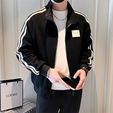 2025新款春季男士外套潮牌帅气条纹夹克上衣A313-1-JK8805-P125，男装夹克，电商A313-1