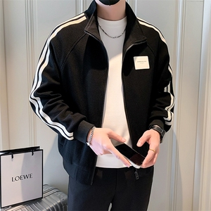 2025新款春季男士外套潮牌帅气条纹夹克上衣 A313-1-JK8805-P125图片