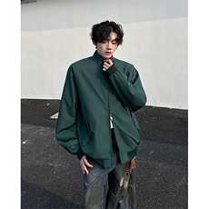 8XL-M美式复古棒球服外套男特大码潮牌双拉链立领夹克衫JK005P85，男装夹克，电商B312