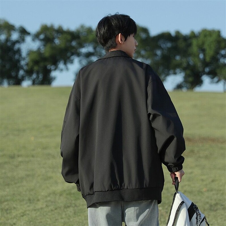 美式高街拉链翻领飞行员夹克男692-P65,男装夹克,星座1109-3