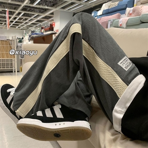 XZ616 秋季新款灯芯绒拼接贴标休闲裤 TY419 P55控68图片