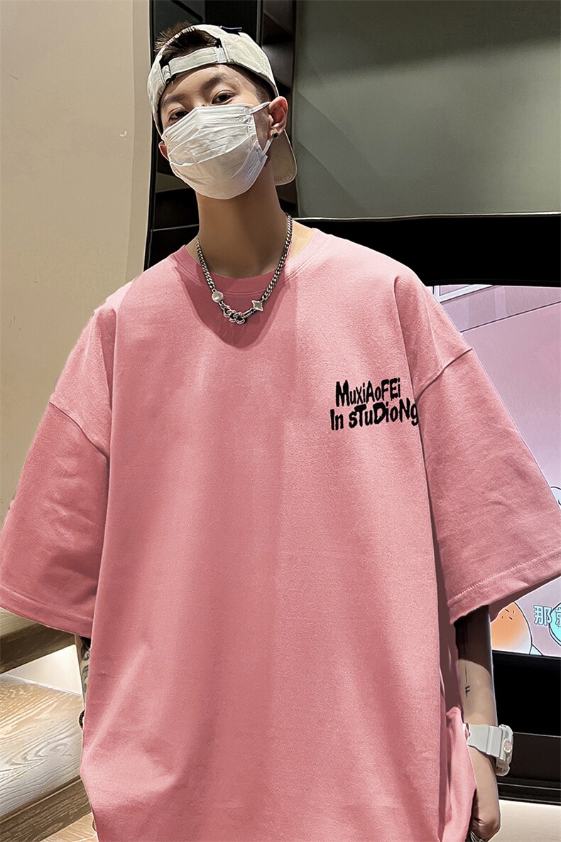 量大优可提供视频2024夏季新美式短袖T恤D223A-T24156-P18,男装T恤,电商019-1