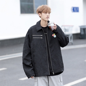 F200-P70 2024春季新款潮牌宽松休闲夹克设计翻领拉链外套男 现货图片