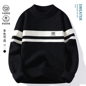 毛衣男秋冬高品质男士休闲圆领针织衫毛衣打底衫-3307-P48