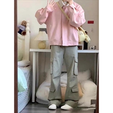 春季新款港风美式vibe潮流假两件麂皮绒翻领夹克外套JK1430-P88，男装夹克，星座313A(原308A-2)