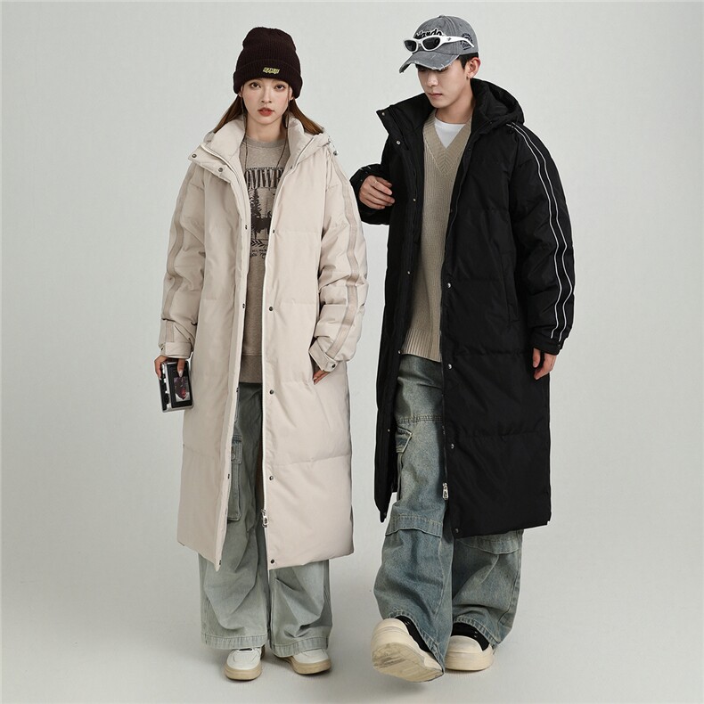 羽绒服冬季新款中长款情侣韩版连帽羽绒服外套Y918/P190，男装羽绒服，星座202