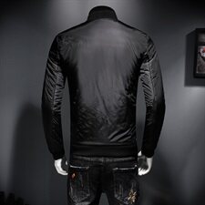 7133冬季新款加厚蚕丝棉服刺绣休闲保暖棉衣，男装棉衣，钱塘2010-1