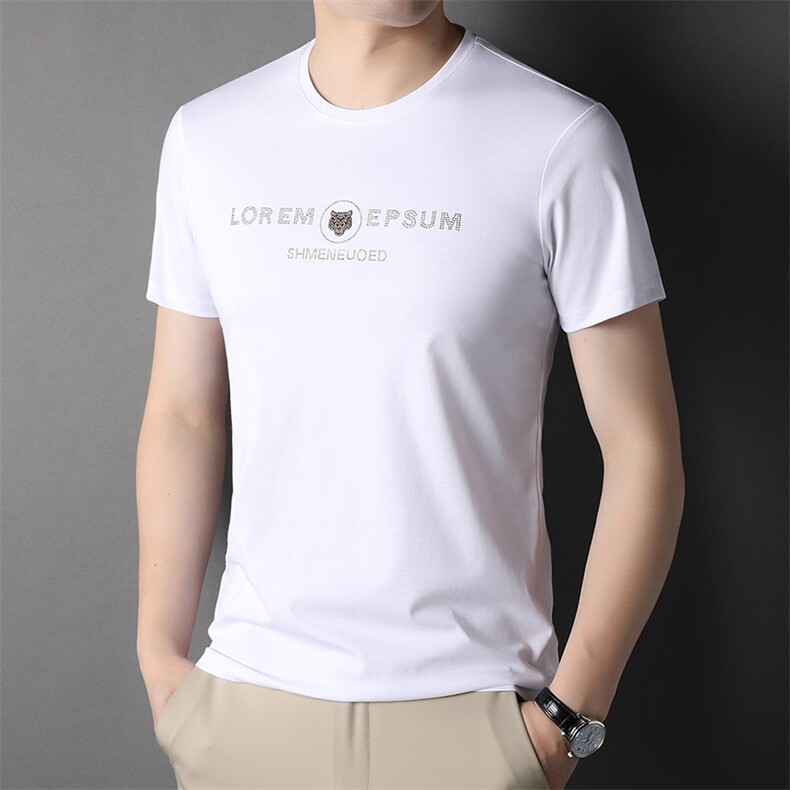AG8861钱塘2020-3夏季圆领压花时尚短袖高端男士T恤P40,男装T恤,钱塘207-3