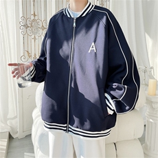 WY208/P75春装新款高品质不起球刺绣卫衣男立领棒球服潮外套，男装卫衣，电商基地A050