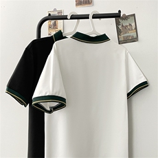 休闲痞帅短袖T恤男POLO衫潮牌拼接字母夏季新款体恤男PL0391-P32，男装Polo衫，星座308B-1