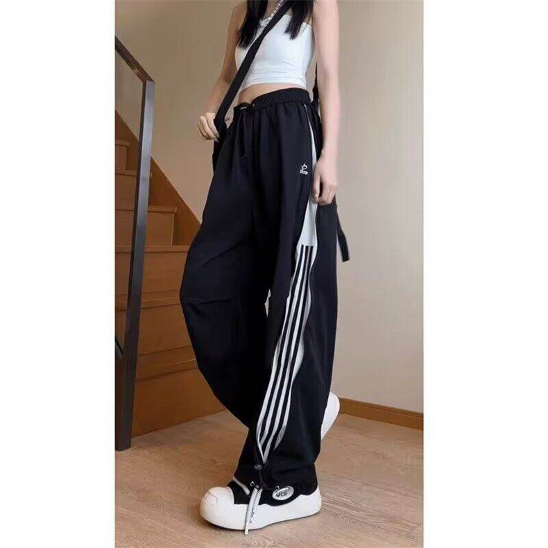 美式hiphop跳爵士舞裤子女侧拉链伞兵工装裤宽松阔腿裤LK9900-P45,男装工装外套,星座1008