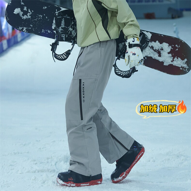 单板双板防风防水保暖拉链设计男女滑雪裤HK1159J加绒-P85控138,男装棉衣,电商A001