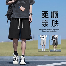 美式潮流五分裤宽松挺括休闲时尚运动冰丝裤DK512特批-17控39，男装休闲裤，星座718-1