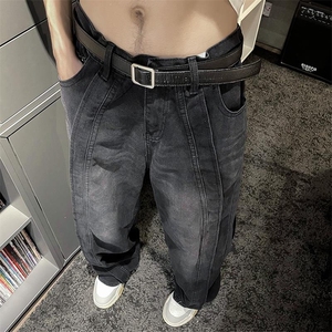 美式高街牛仔裤男女 潮牌个性显高休闲裤NK3005/P53图片
