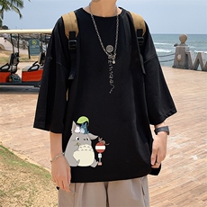 Q11152-P30春夏季七分袖t恤男大码五分袖男短袖中袖，男装T恤，电商A040