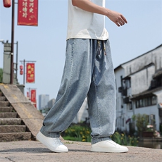 夏季风牛仔宽松大码长裤透气柔软休闲裤男士K2513-P7588，男装休闲裤，电商A008