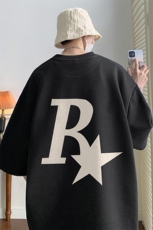 量大优重磅220克华夫格短袖T恤R星印花HT3134-P20，男装T恤，星座508（原C305）