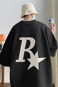 量大优 重磅220克华夫格短袖T恤 R星印花HT3134-P20图片