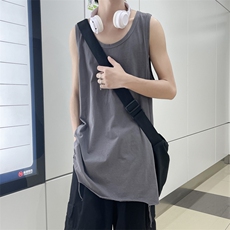妈见打系列t恤男夏季无袖高街ins潮牌破洞运动背心打底衫T754-P22，男装T恤，星座512-2